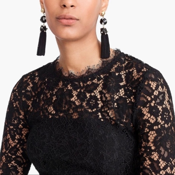 J. Crew Lace Sheath Dress in Spicy Jade - Picture 9 of 16